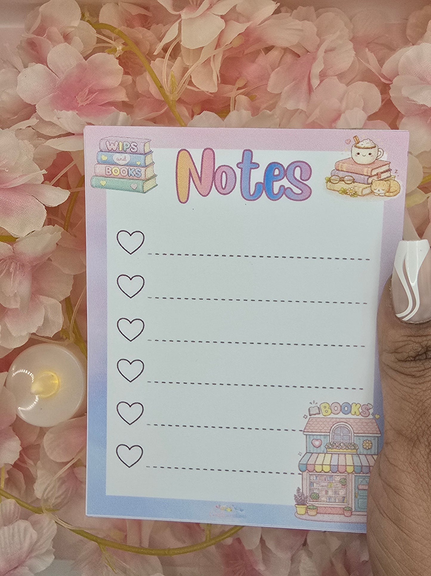 Bookish Pastel Notepad