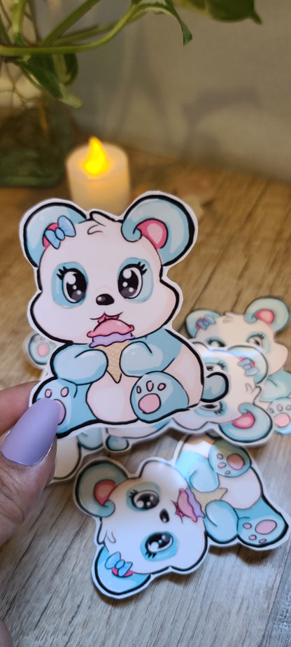 Chibi Blue Panda Sticker