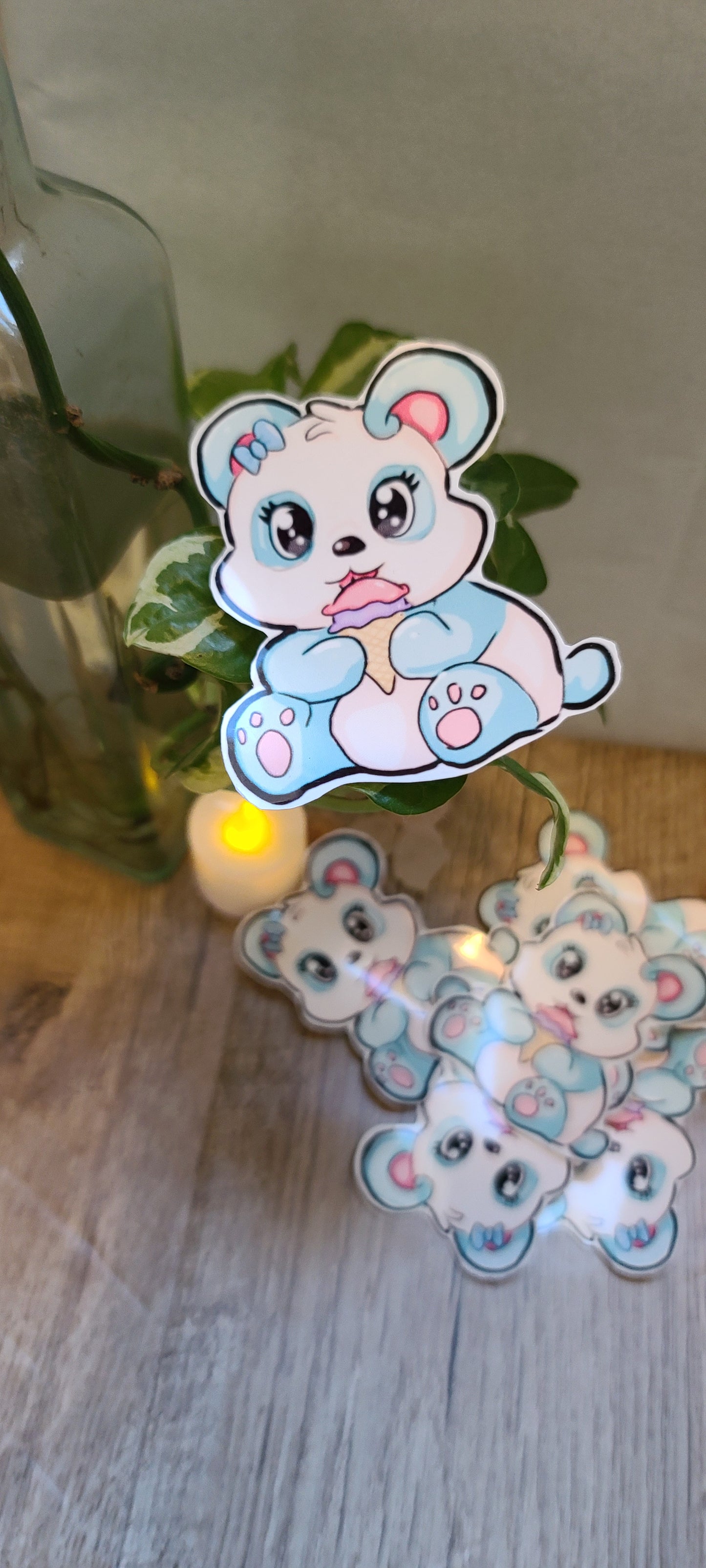 Chibi Blue Panda Sticker