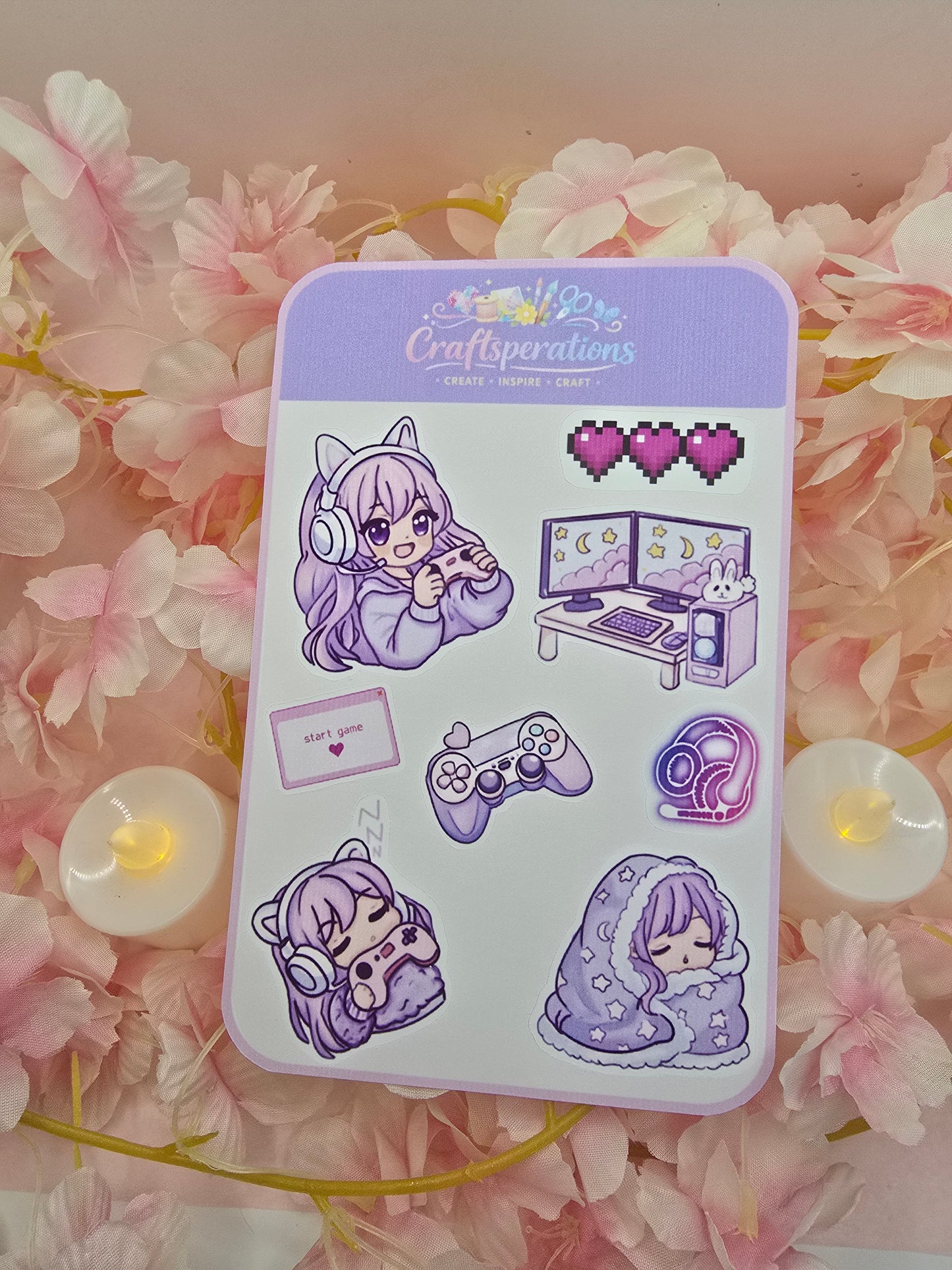 Gamer Girl Sticker Sheet