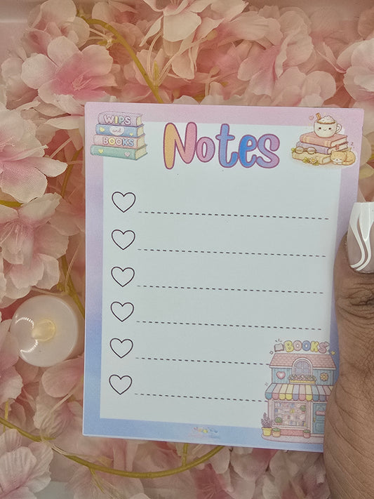 Bookish Pastel Notepad