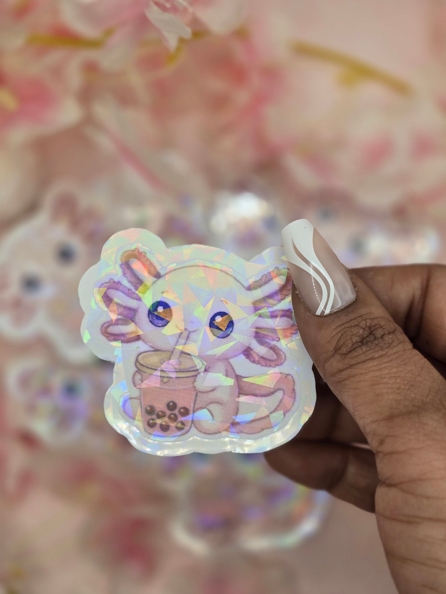 Strawberry Axolotl sticker