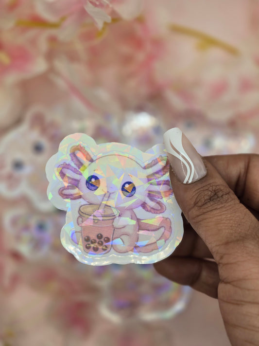 Strawberry Axolotl sticker