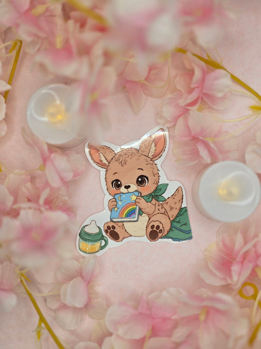 Baby Kangaroo and tasty book