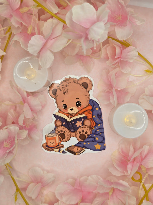 Bear And Books Sticker